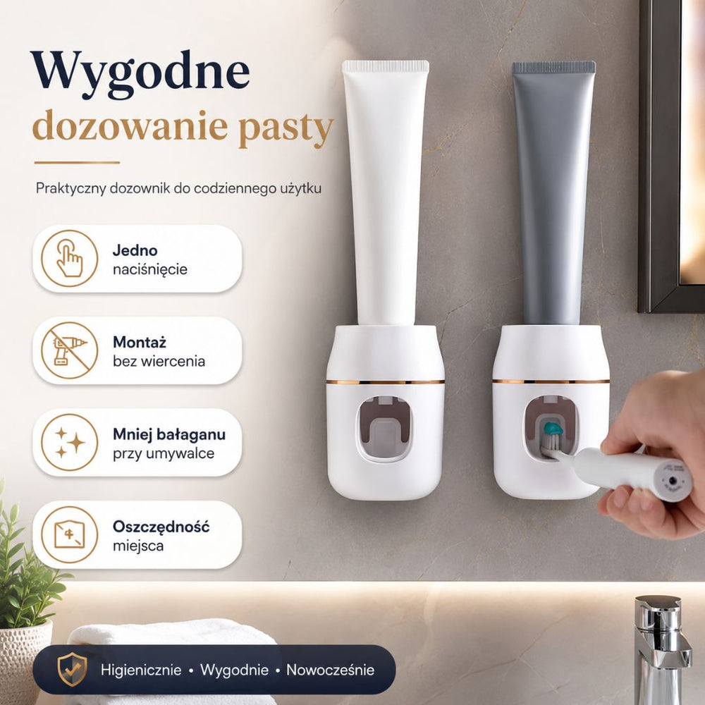 Dozownik do pasty montowany bez wiercenia