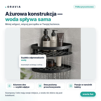 Oravia Shelf™ – Półka łazienkowa bez wiercenia